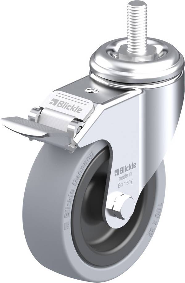 Blickle 312025 LKRA-VPA 101G-FI-GS12 Lenkrolle mit Feststeller Rad-Durchmesser: 100 mm Tragfähigkeit (max.): 110 kg 1 St.