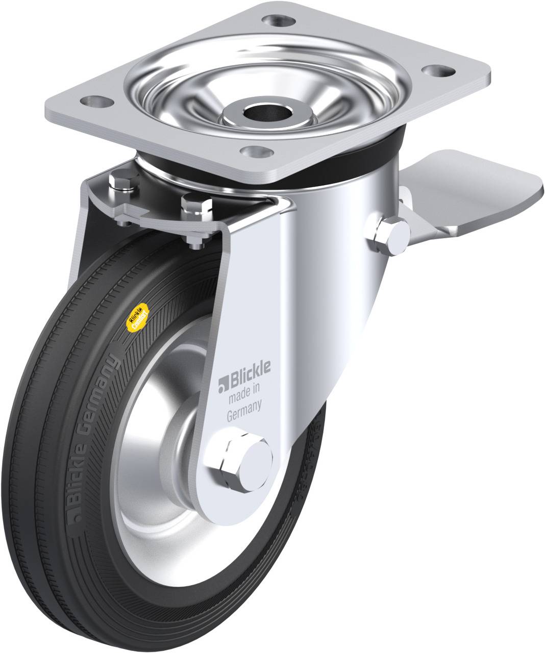 Blickle 50708 LK-RD 162R-ST Lenkrolle mit Feststeller Rad-Durchmesser: 160 mm Tragfähigkeit (max.): 225 kg 1 St.