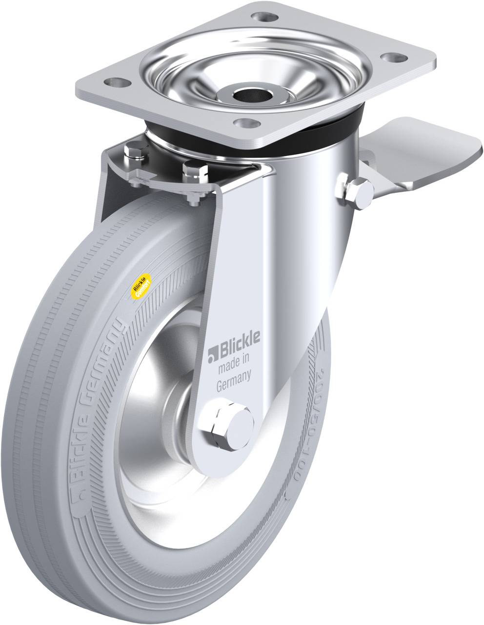 Blickle 67124 LK-RD 202R-ST-VLI Lenkrolle mit Feststeller Rad-Durchmesser: 200 mm Tragfähigkeit (max.): 350 kg 1 St.