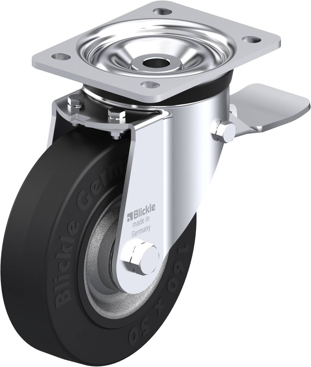 Blickle 10835 LK-SE 160K-ST Lenkrolle mit Feststeller Rad-Durchmesser: 160 mm Tragfähigkeit (max.): 450 kg 1 St.