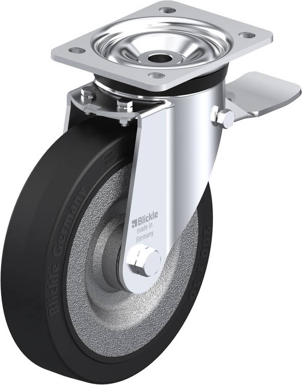Blickle 10843 LK-SE 200K-ST Lenkrolle mit Feststeller Rad-Durchmesser: 200 mm Tragfähigkeit (max.): 600 kg 1 St.