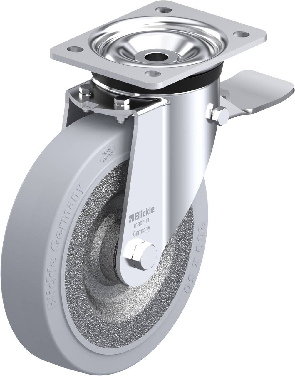 Blickle 743340 LK-SE 200K-ST-SG Lenkrolle mit Feststeller Rad-Durchmesser: 200 mm Tragfähigkeit (max.): 600 kg 1 St.