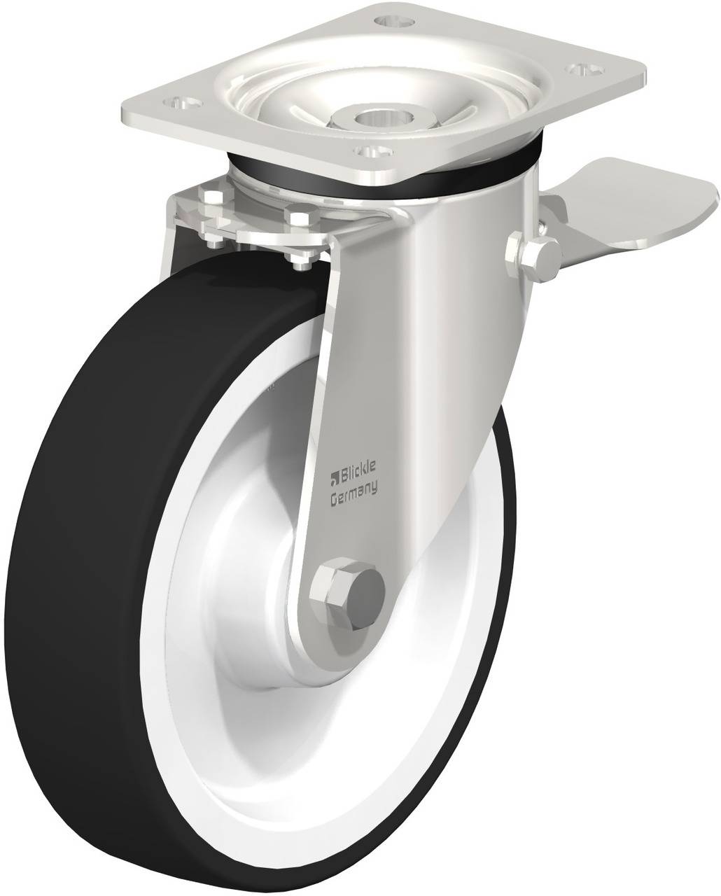 Blickle 166 LKX-POTH 200XK-ST Lenkrolle mit Feststeller Rad-Durchmesser: 200 mm Tragfähigkeit (max.): 800 kg 1 St.