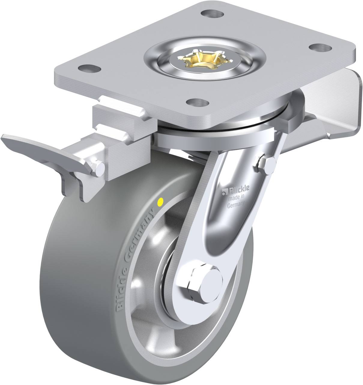 Blickle 852538 LO-ALTH 127K-ST-AS-RI4 Lenkrolle mit Feststeller Rad-Durchmesser: 125 mm Tragfähigkeit (max.): 750 kg 1 S...