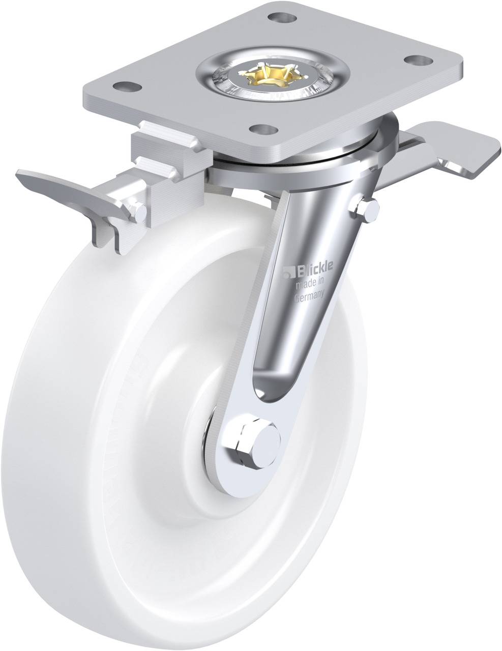 Blickle 853005 LO-SPO 201K-ST-RI4 Lenkrolle mit Feststeller Rad-Durchmesser: 200 mm Tragfähigkeit (max.): 1000 kg 1 St.