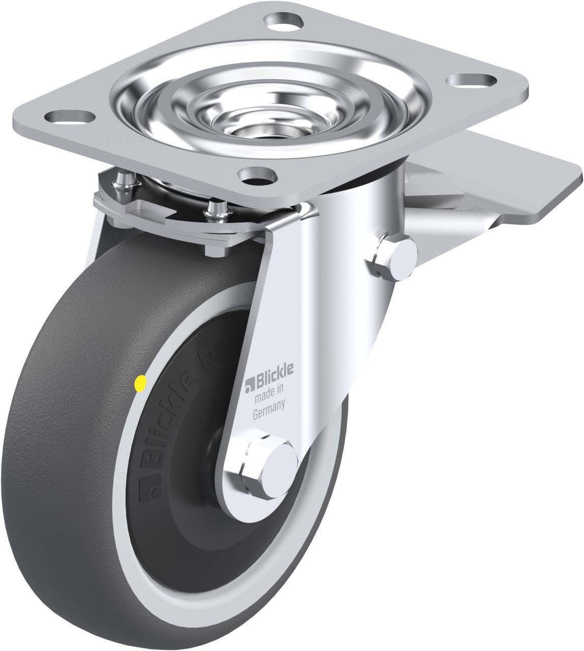 Blickle 852196 L-PATH 100KF-ST-ELS Lenkrolle mit Feststeller Rad-Durchmesser: 100 mm Tragfähigkeit (max.): 130 kg 1 St.