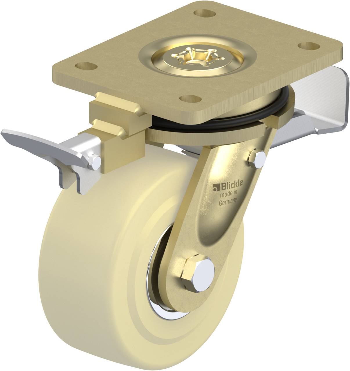 Blickle 741460 LS-GSPO 125K-ST-RI4 Lenkrolle mit Feststeller Rad-Durchmesser: 125 mm Tragfähigkeit (max.): 1750 kg 1 St.