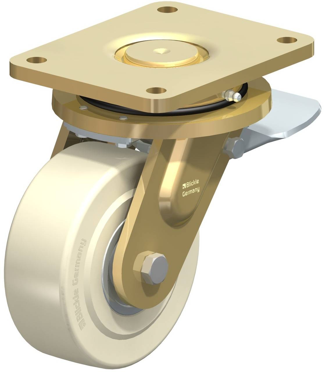 Blickle 610006 LS-GSPO 150K-35-ST Lenkrolle mit Feststeller Rad-Durchmesser: 150 mm Tragfähigkeit (max.): 2500 kg 1 St.