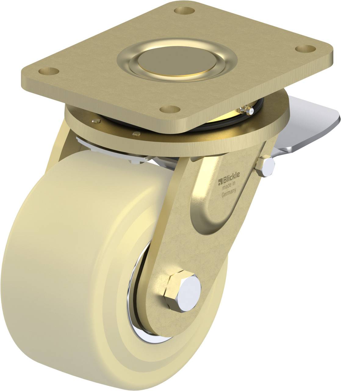 Blickle 611152 LS-GSPO 152K-35-ST Lenkrolle mit Feststeller Rad-Durchmesser: 150 mm Tragfähigkeit (max.): 3000 kg 1 St.