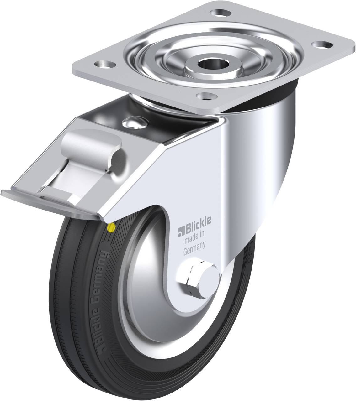 Blickle 252932 L-V 162R-FI-EL-FA Lenkrolle mit Feststeller Rad-Durchmesser: 160 mm Tragfähigkeit (max.): 135 kg 1 St.