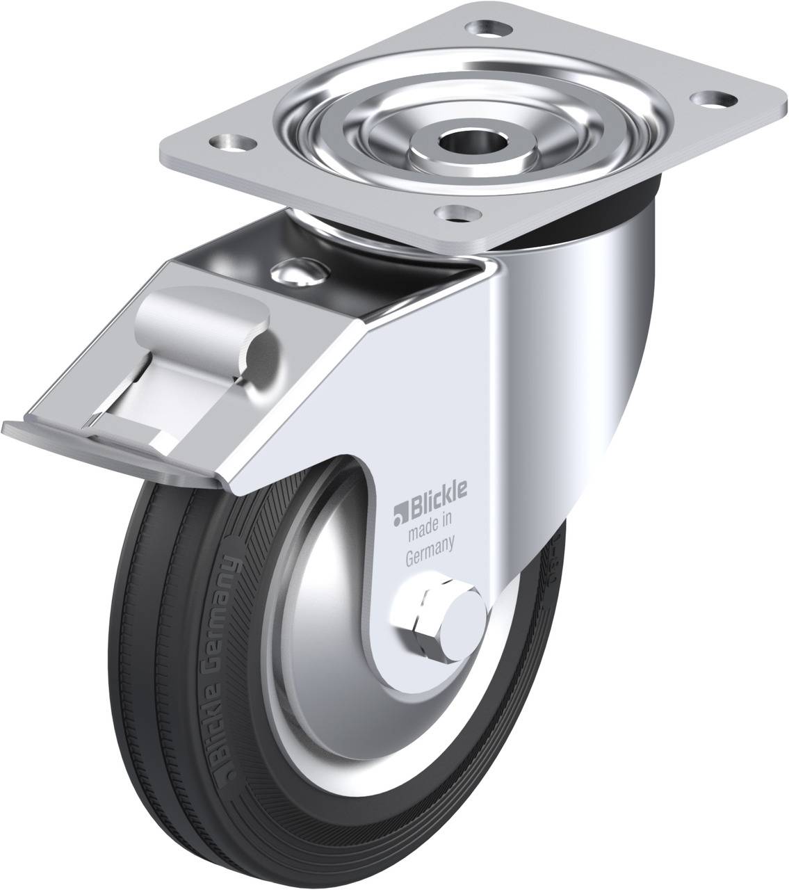 Blickle 83451 L-V 162R-FI-FA Lenkrolle mit Feststeller Rad-Durchmesser: 160 mm Tragfähigkeit (max.): 135 kg 1 St.