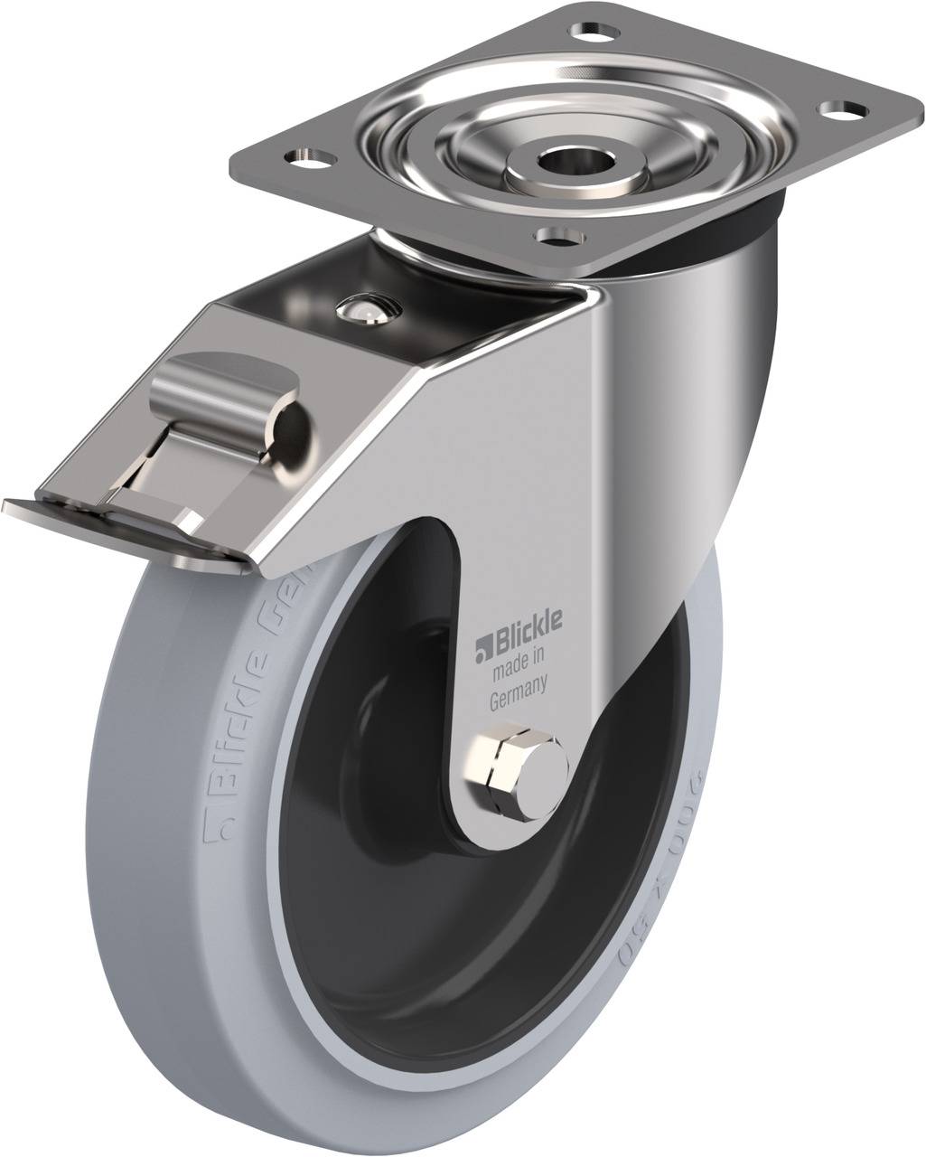 Blickle 306803 LX-POEV 200XR-FI-SG Lenkrolle mit Feststeller Rad-Durchmesser: 200 mm Tragfähigkeit (max.): 400 kg 1 St.