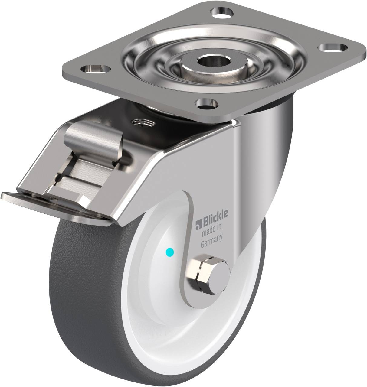 Blickle 761553 LX-POTH 100KAD-FI Lenkrolle mit Feststeller Rad-Durchmesser: 100 mm Tragfähigkeit (max.): 250 kg 1 St.