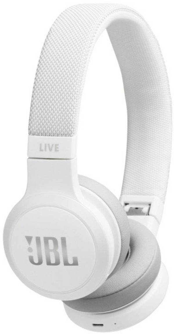 JBL Live 400BT  On Ear Kopfhörer Bluetooth®  Weiß  Headset, Klang-Personalisierung, Lautstärkeregelung Handy