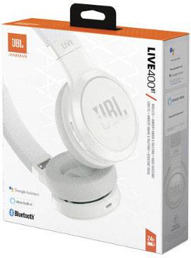 JBL Live 400BT On Ear Kopfhörer Bluetooth® Weiß Headset, Klang-Personalisierung, Lautstärkeregelung Handy-3