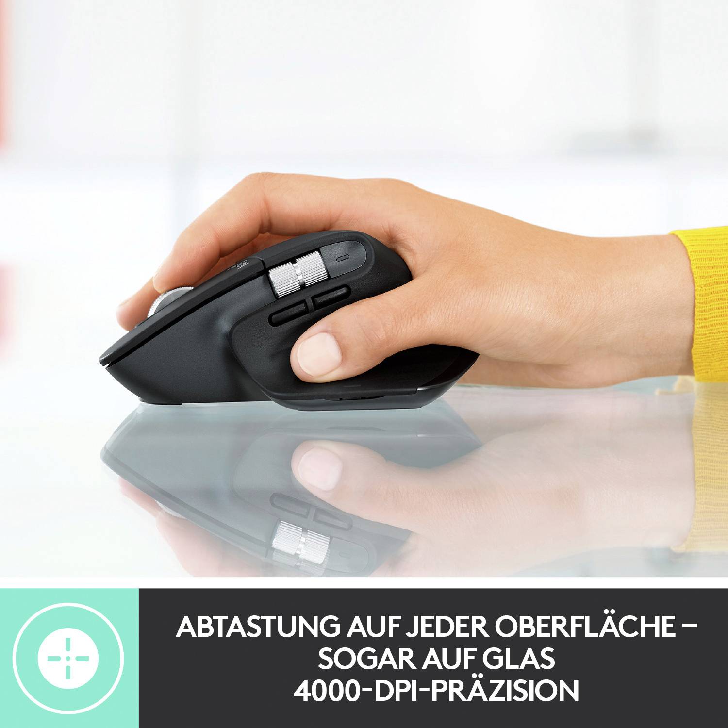 Logitech MX Master 3 Advanced Ergonomische Maus Bluetooth®, Funk Laser Grau 7 Tasten 4000 dpi Ergonomisch, Wiederaufladb-8