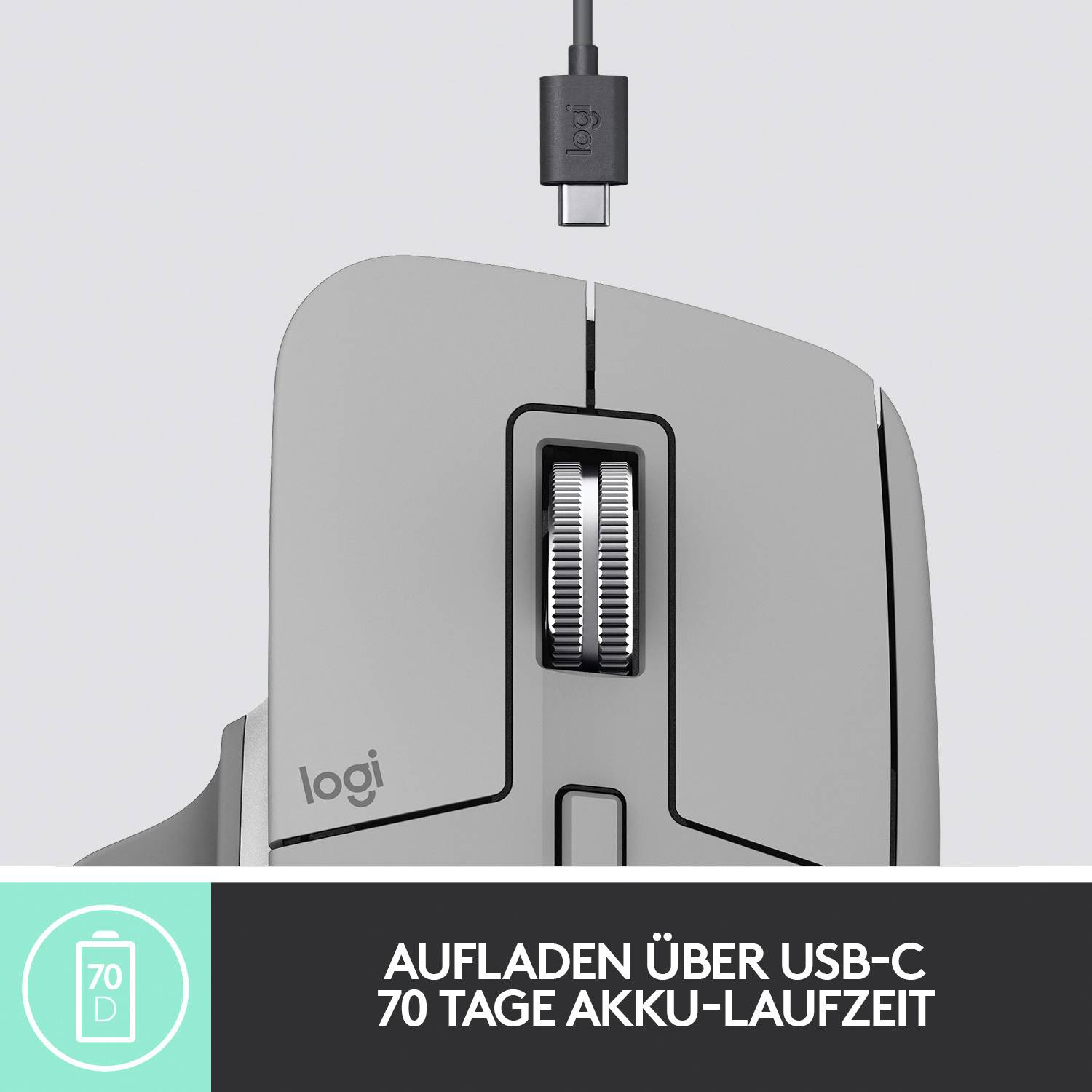 Logitech MX Master 3 Advanced Ergonomische Maus Bluetooth®, Funk Laser Grau 7 Tasten 4000 dpi Ergonomisch, Wiederaufladb-11