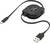Ein schwarzes, ausziehbares USB-Kabel mit micro-USB-Anschluss und einem Standard-USB-Anschluss auf der anderen Seite, hergestellt von Renkforce.
