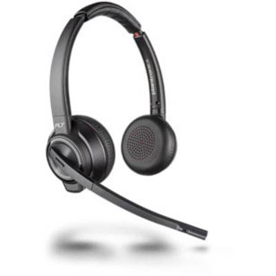Plantronics Savi W8220-M USB binaural ANC Telefon  On Ear Headset Bluetooth®, DECT Stereo Schwarz Noise Cancelling Mikro