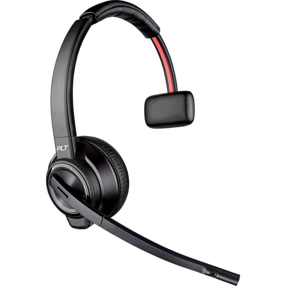 Plantronics Savi W8210 On Ear headset Telefoon Bluetooth, DECT Mono Zwart Noise Cancelling Microfoon uitschakelbaar (mute)
