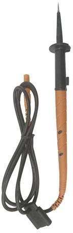 Ein orange-schwarzer Spannungsprüfer mit Kabel, verwendet zur Überprüfung elektrischer Spannungen zur Sicherheit und Diagnose.