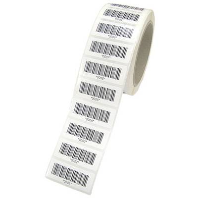 Eine Rolle mit Barcodes auf Etiketten, jedes mit der Nummer '0002'. Hauptzweck ist die Identifizierung oder Registrierung.