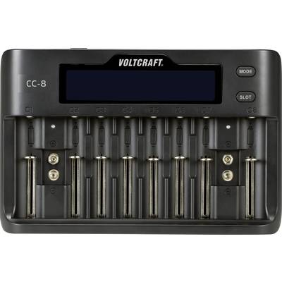 VOLTCRAFT CC-8 Rundzellen-Ladegerät LiIon, LiFePO, NiMH, NiCd A, Mignon (AA), Micro (AAA), Mini (AAAA), Baby (C), Sub-C,