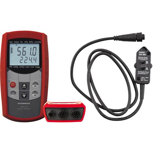 Greisinger GMH5155+GMSD-350MR-K51 Druck-Messgerät kalibriert (ISO) Luftdruck 0 - 1000 bar
