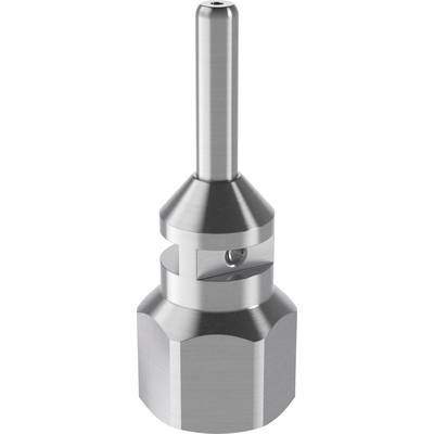 Ein metallischer Werkzeugaufsatz mit zylindrischem Kopf und kegelförmigem Hals.