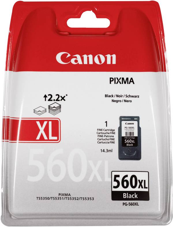 Canon Druckerpatrone PG-560XL Original  Schwarz 3712C001