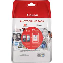 Image of Canon Tintenpatrone PG-560 / CL-561 Photo Value Pack Original Kombi-Pack Schwarz, Cyan, Magenta, Gelb 3712C004