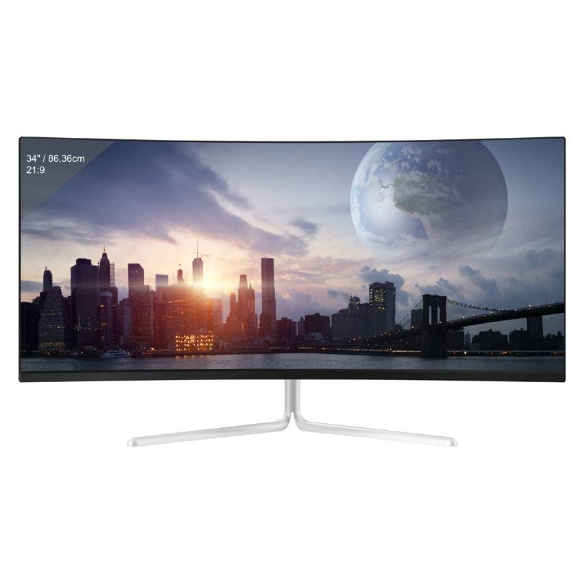 LC Power LC-M34-UWQHD-100-C Gaming Monitor 86.4 cm (34 Zoll) EEK B (A++ - E) 3440 x 1440 Pixel UWQHD 4 ms HDMI®, DVI,