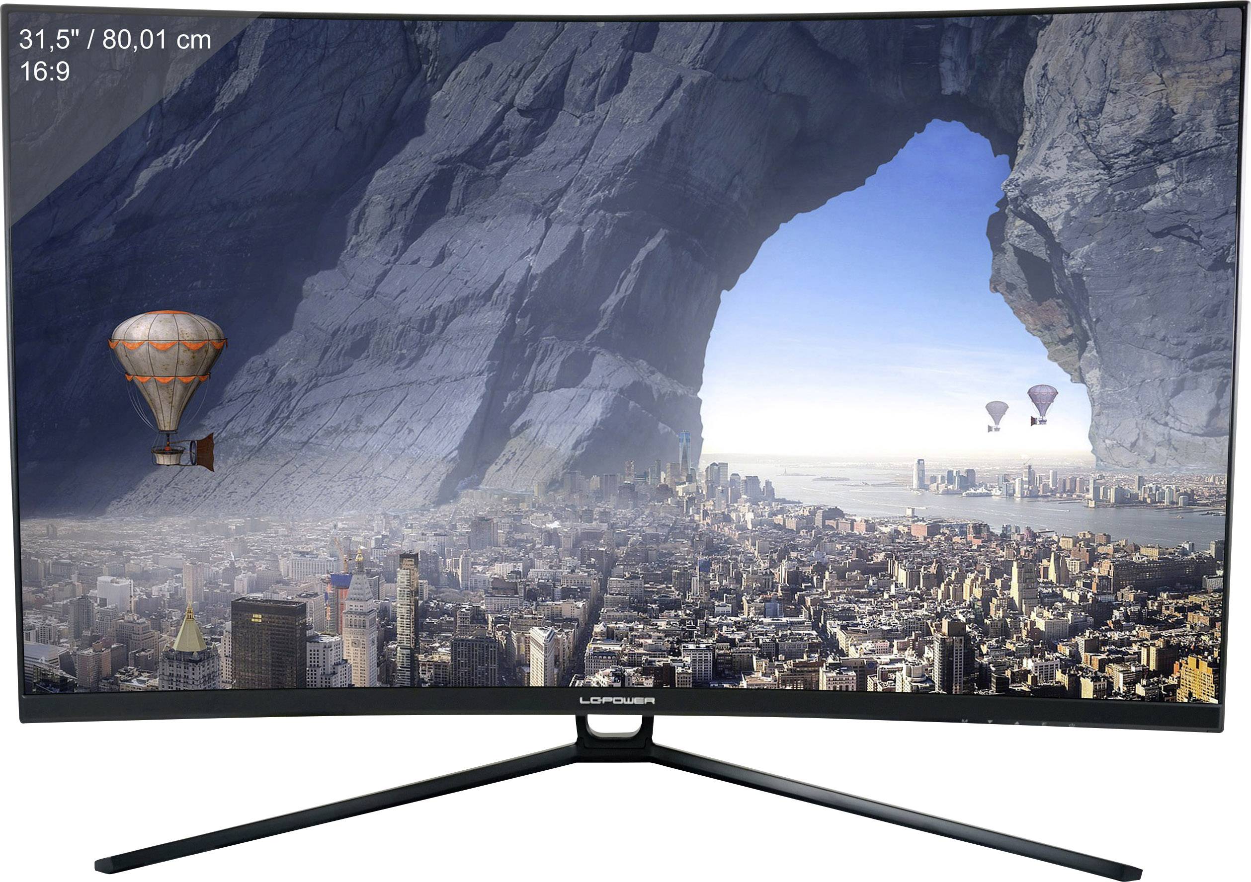 LC Power LC-M32-QHD-144-C Gaming Monitor 80 cm (31.5 Zoll) EEK B (A++ - E) 2560 x 1440 Pixel QHD 4 ms HDMI®, DVI,