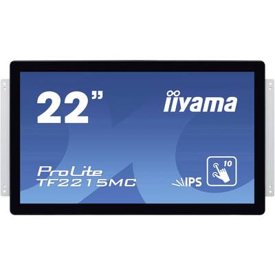 Ein Touchscreen-Monitor mit der Aufschrift '22", iiyama, ProLite TF2215MC, IPS, 10-Touch-Punkte'.