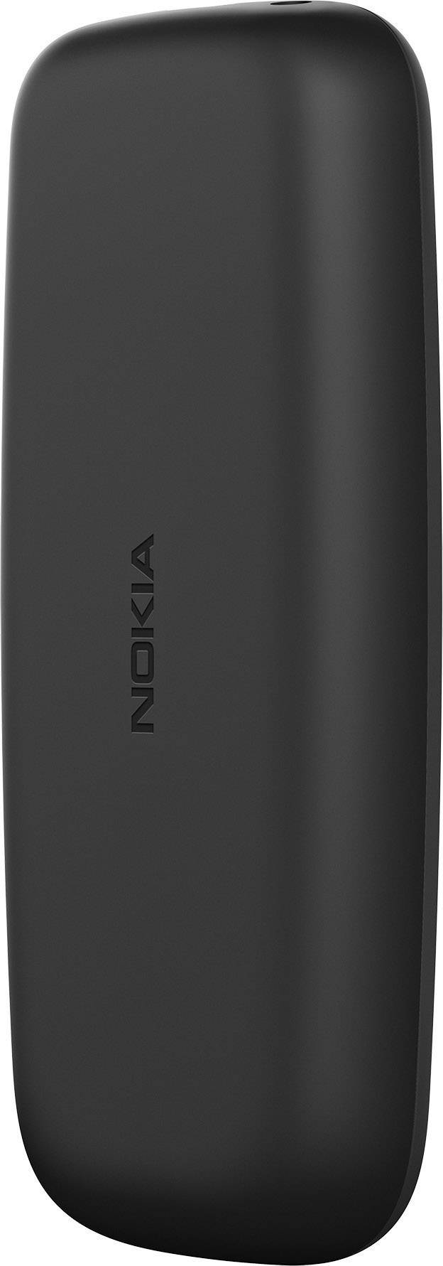 Ein altes, schwarzes Nokia-Handy, draufsicht.