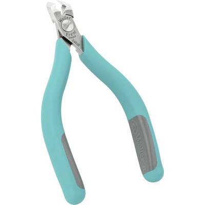 Grün-graue Seitenschneiderzange mit gezackter Schneide und ergonomischen Griffen, geeignet für präzise Schneidarbeiten.