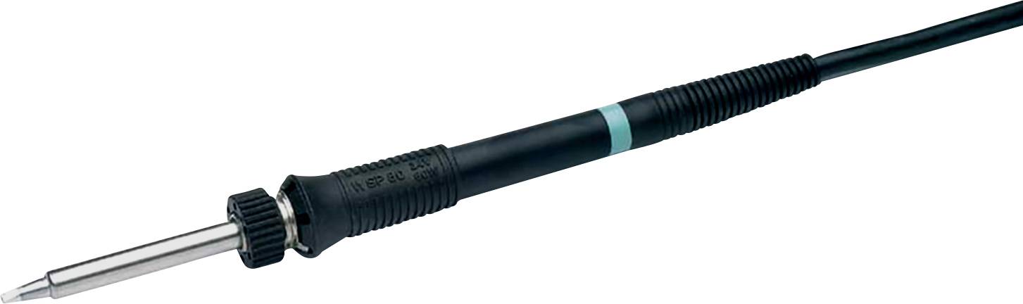 Ein Lötkolben mit schwarzem Griff und spitzer Metallspitze. Er wird häufig zum Löten von elektronischen Bauteilen verwendet.