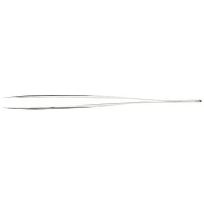 Metallpinzette mit feiner Spitze, geeignet für präzise Arbeiten wie das Entfernen kleiner Splitter oder das Halten feiner Objekte.