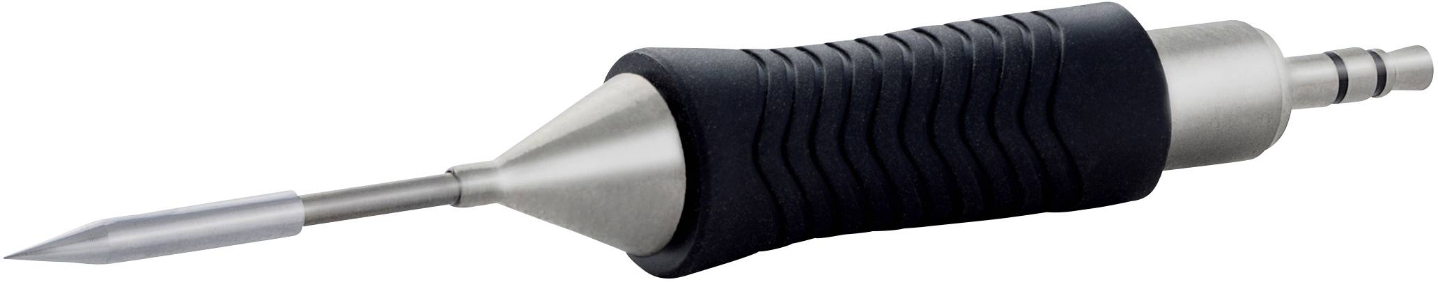 Medizinisches Ultraschall-Handstück mit schwarzem gummierten Griff und Metallspitze, verwendet in zahnmedizinischen oder chirurgischen Verfahren.