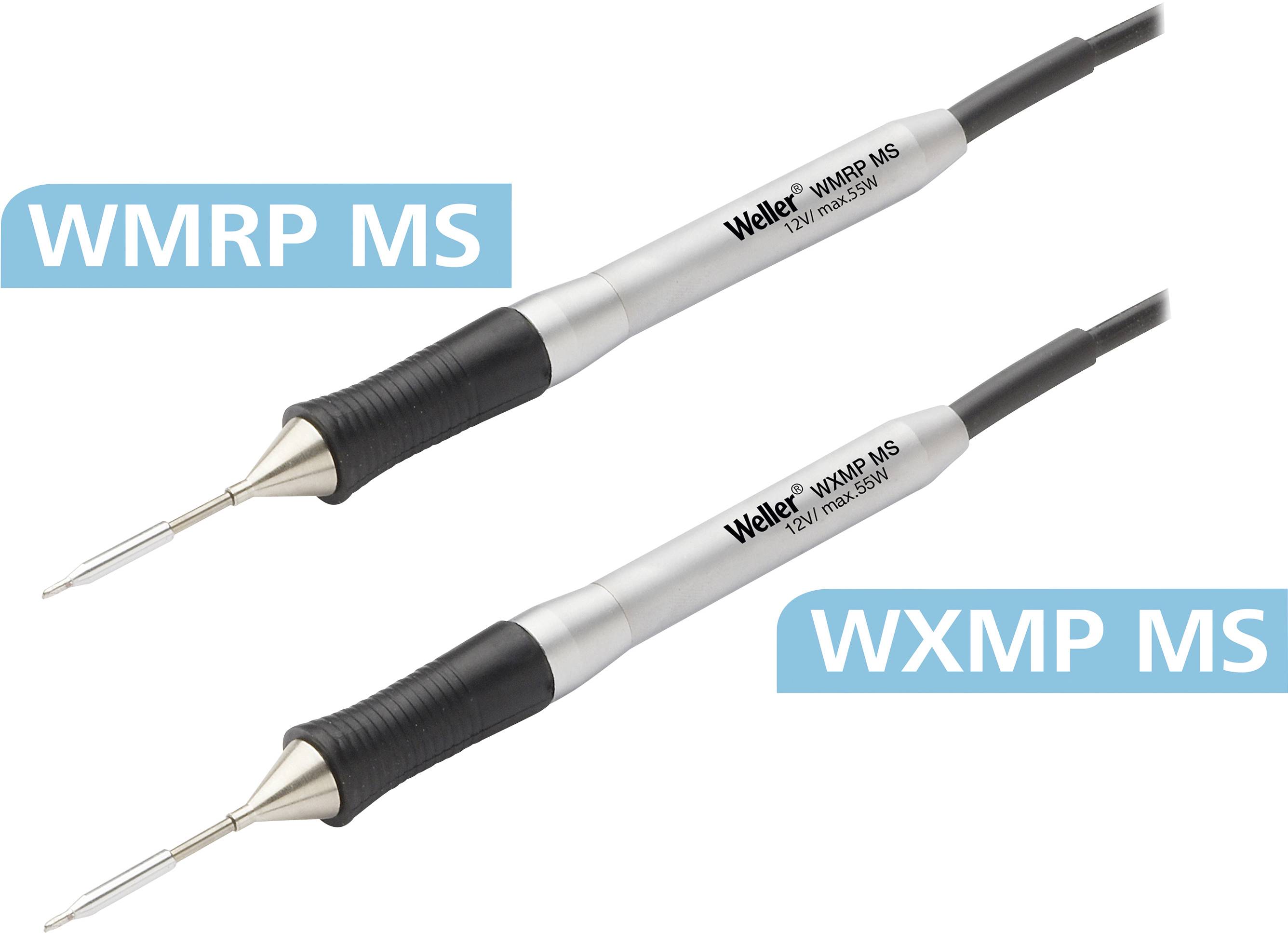 Zwei Lötspitzen mit der Beschriftung: WMRP MS und WXMP MS. Beide haben einen langen, schlanken Griff und eine scharfe Spitze.