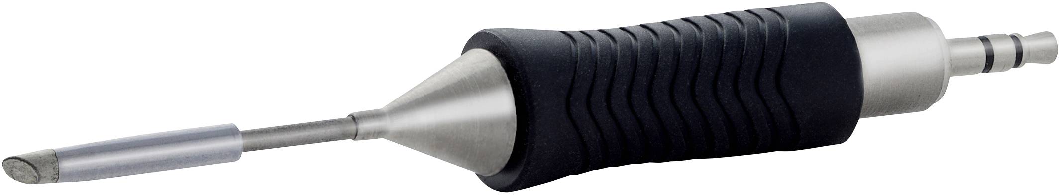 Ein chirurgisches Instrument mit gummiertem Griff und metallischer Spitze, möglicherweise für präzise medizinische Eingriffe geeignet.