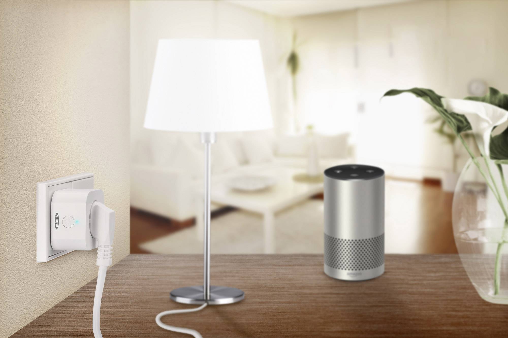 ednet 84336 Wi-Fi Steckdosen-Set 2fach Innenbereich 2300 W-1