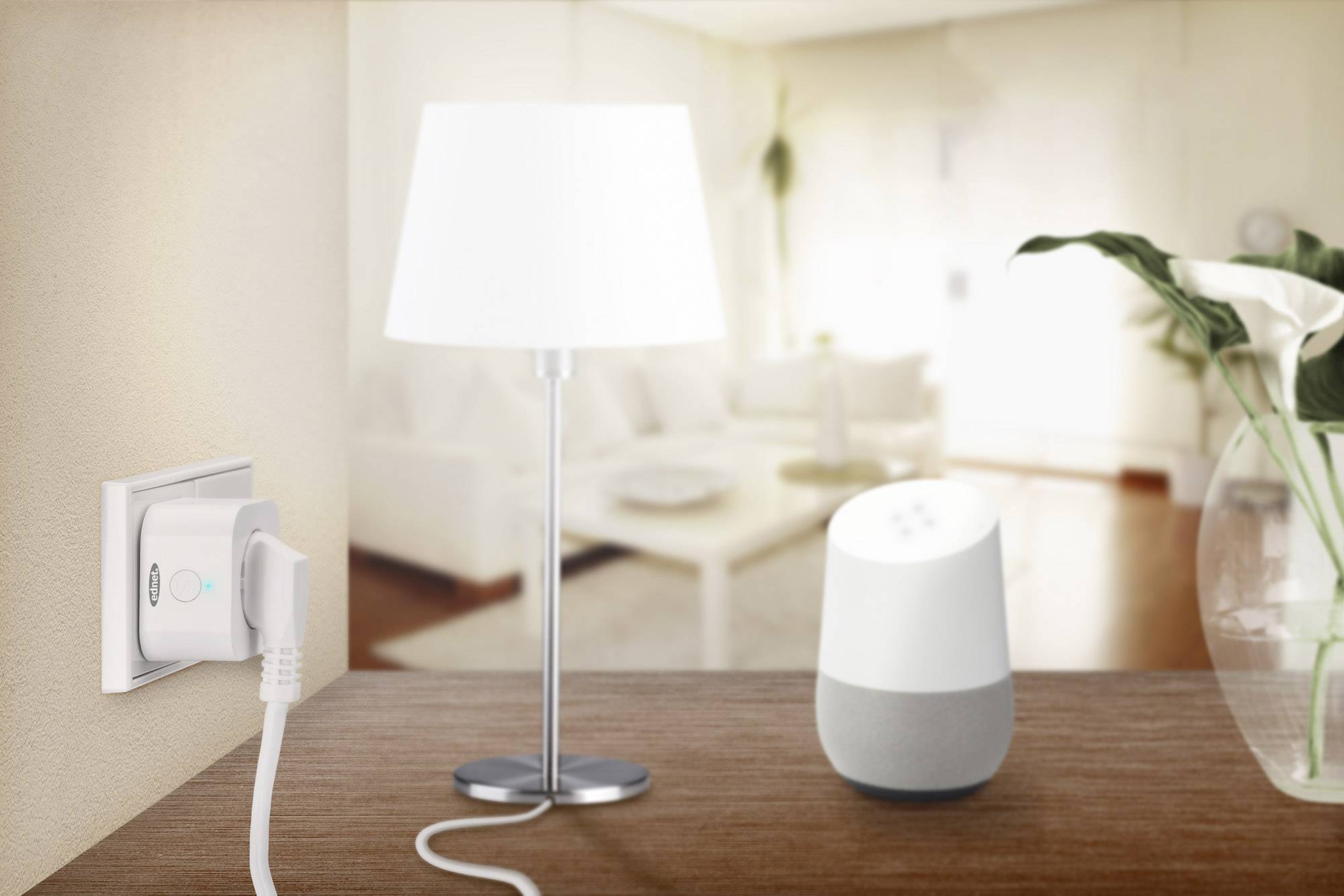 ednet 84336 Wi-Fi Steckdosen-Set 2fach Innenbereich 2300 W-2