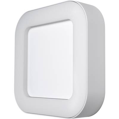 Ein weißes, quadratisches Gerät mit abgerundeten Ecken. Es scheint modern und minimalistisch, möglicherweise ein technisches Gerät oder Sensor.