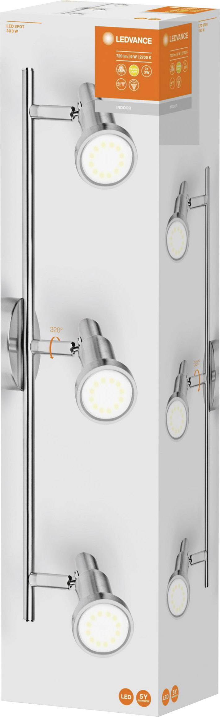 Ledvance LED-Spot GU10 Aluminium 3x 3W - 827 Extra Warmweiß-5