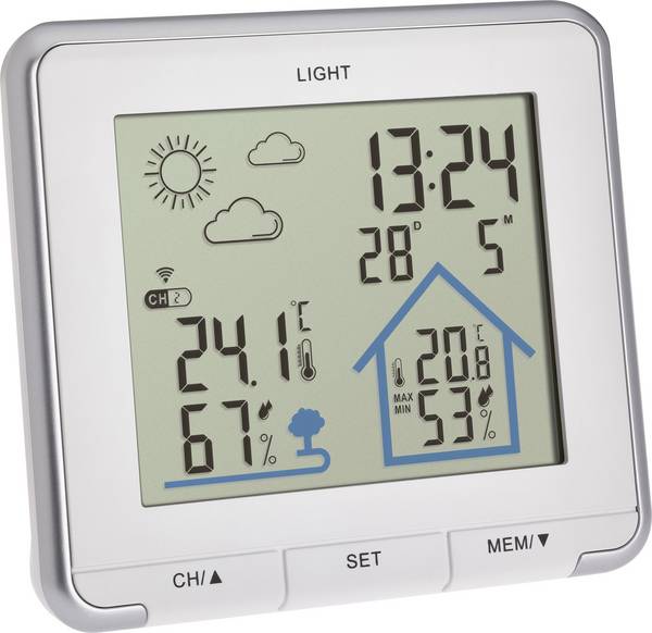 TFA Dostmann LIFE 35.1153.02 Funk-Wetterstation Vorhersage für 12 bis 24 Stunden Anzahl Sensoren max. 3