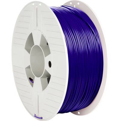 Spule mit blauem 3D-Drucker-Filament aus Kunststoff, bereit zur Verwendung in einem 3D-Drucker.