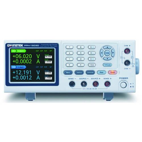 GW Instek PPH-1503 Labornetzgerät, einstellbar kalibriert (DAkkS-akkreditiertes Labor) 0 - 15 V 0 - 5 A 45 W USB, GPIB, ...
