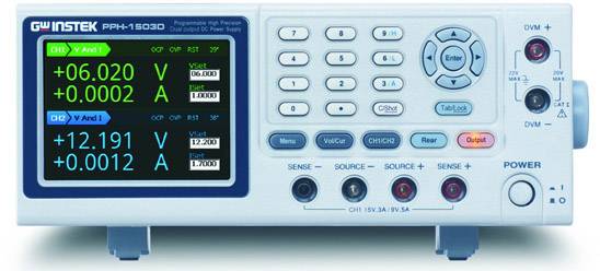 GW Instek PPH-1506D (CE) Labornetzgerät, einstellbar 0 - 15 V 0 - 5 A 45 W, 36 W USB, GPIB, LAN