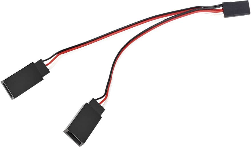 'Y-Kabeladapter mit zwei Steckverbindungen für Lüfter.'